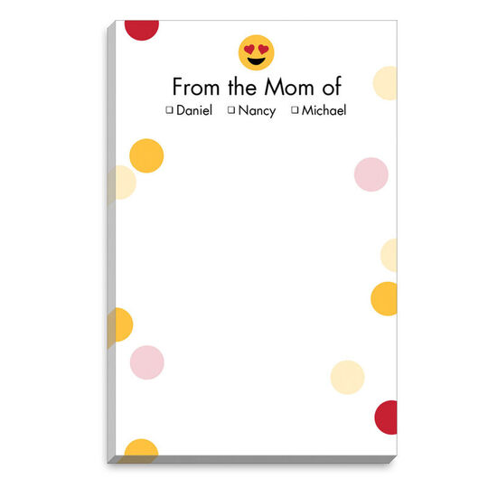 Heart Eyes Emoji Dots Mommy Notepads